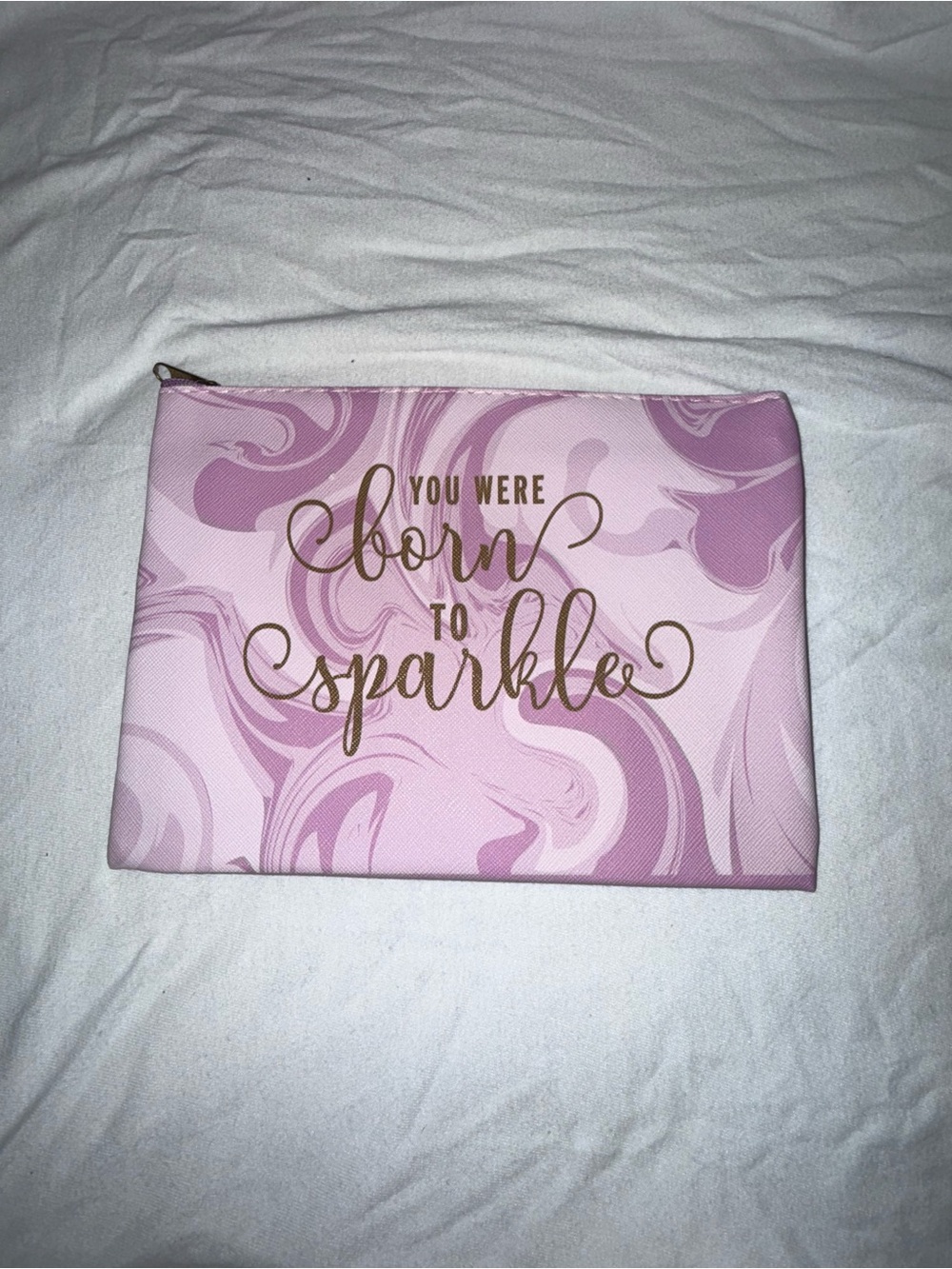 Purple Swirl Makeup Pouch - "You Were Born to Sparkle"
